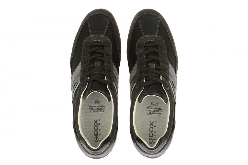 Geox Respira Wells C Halbschuhe in schwarz grau Herren Sneakers