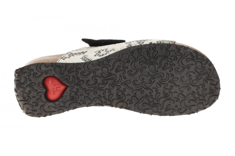 Think Mizzi Pantoletten schwarz weiß Schuppen 124