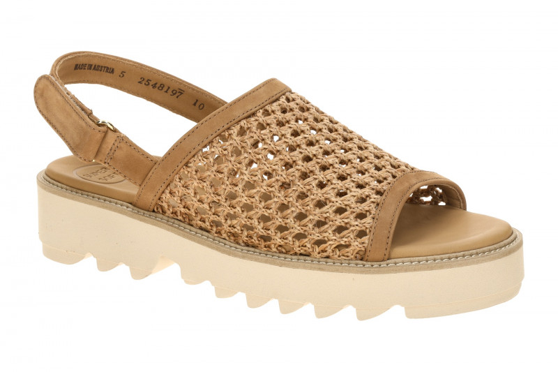 Paul Green Plateau Sandalen braun geflochten 6209