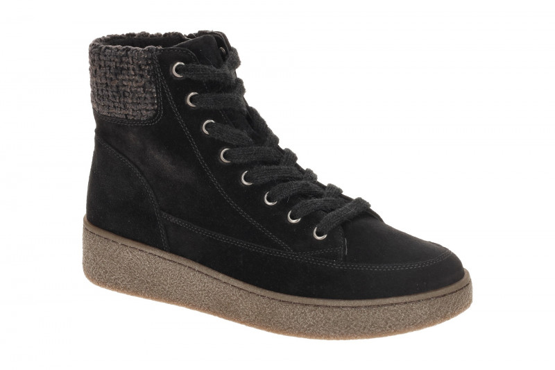 Gabor Stiefelette schwarz Velour H-Weite 72.835.47
