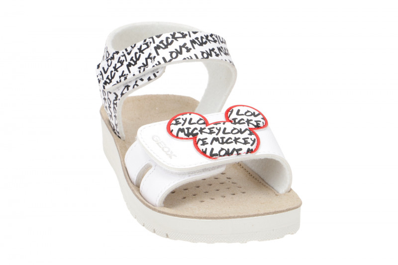 Geox Costarei Kinder Sandale weiß schwarz Minnie-Maus