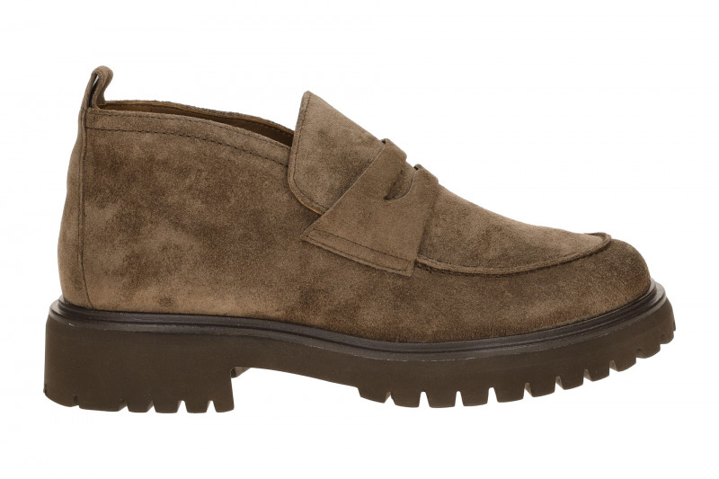Paul Green Schuhe Plateau Slipper braun Mokassin Loafer 8344