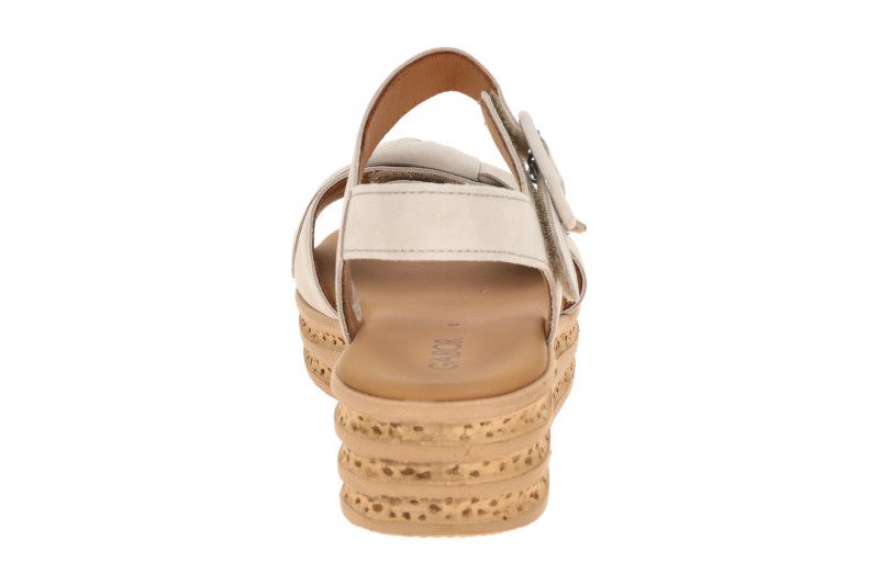 Gabor Plateau Sandalen grau Velour 84.553.12