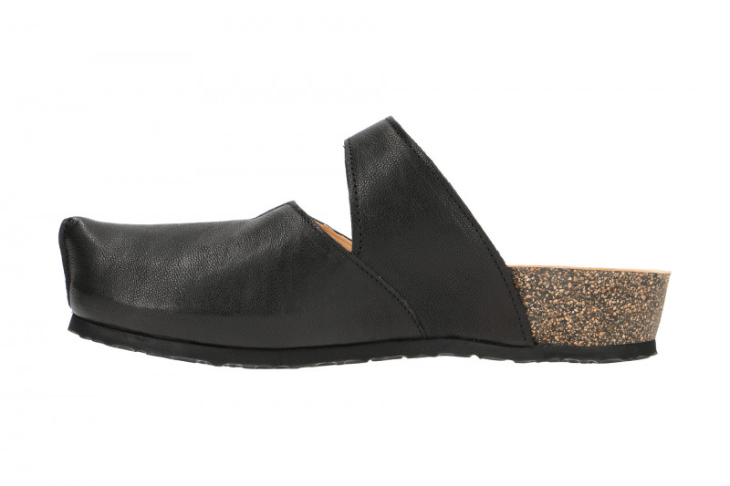 Think Kessy Pantolette schwarz Glattleder Clogs