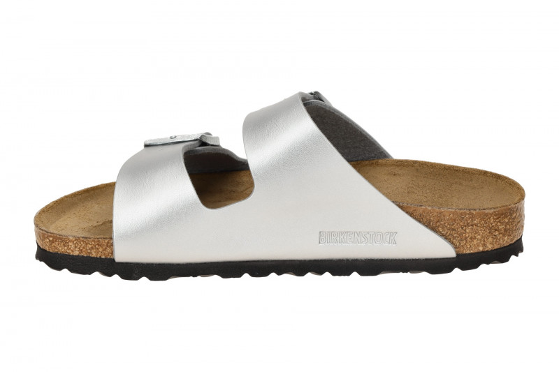 Birkenstock Arizona BS Pantolette silber SCHMAL 1012283