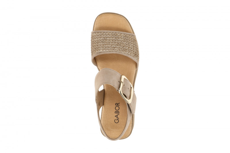 Gabor Fashion Plateau Sandalette sand beige Bast 84.526.44