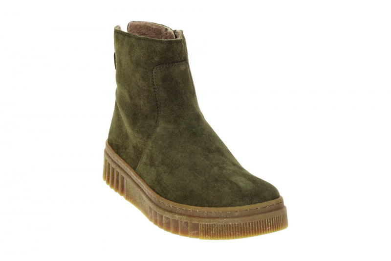 Gabor Stiefelette olive grün Zip Boots Velour 8008.02.005