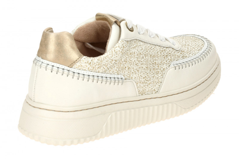 Gabor Comfort Como Sneakers weiß gold Bast K-Weite 66.405.61