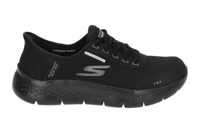 Skechers Go Walk Flex Schuhe schwarz SLIP-INS wasserdicht 124846