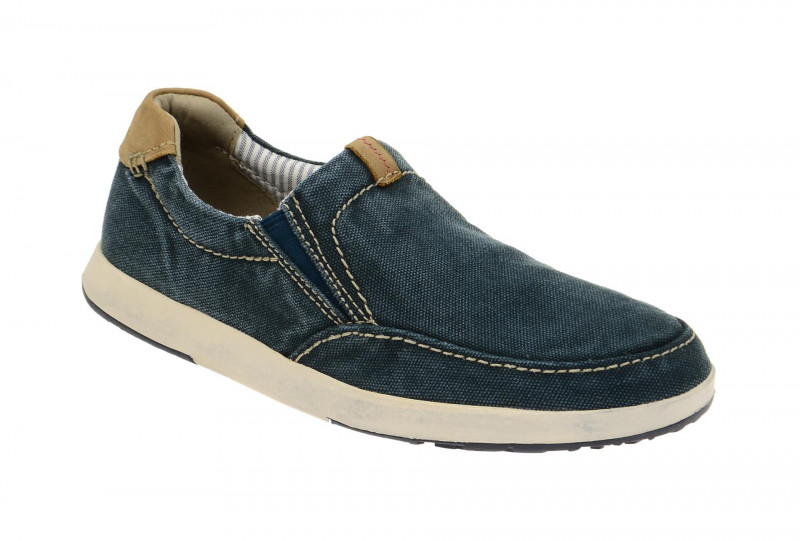 Clarks Norwin Easy Slipper blau jeans