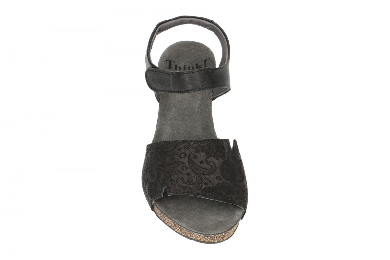 Think Traudi Sandale schwarz Laser