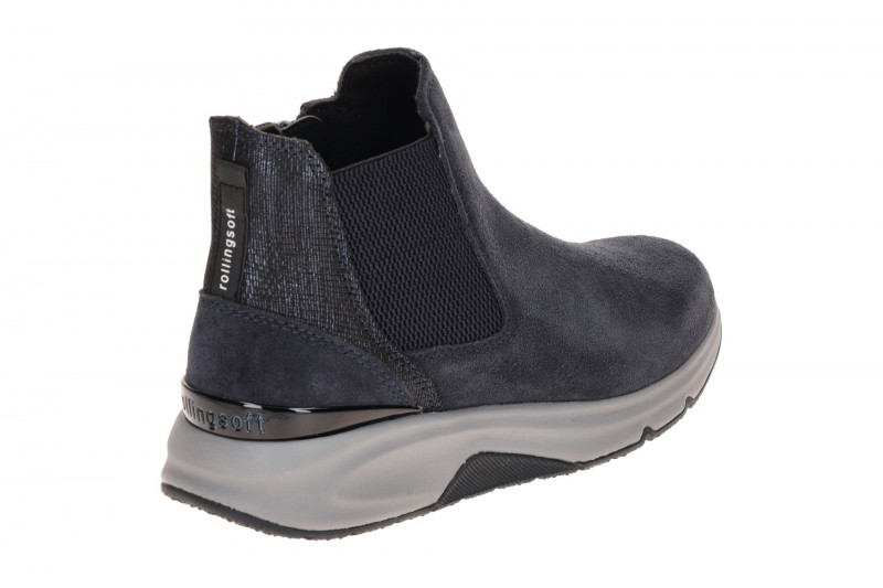 Gabor RollingSoft Stiefelette blau Velour 0803.01.003