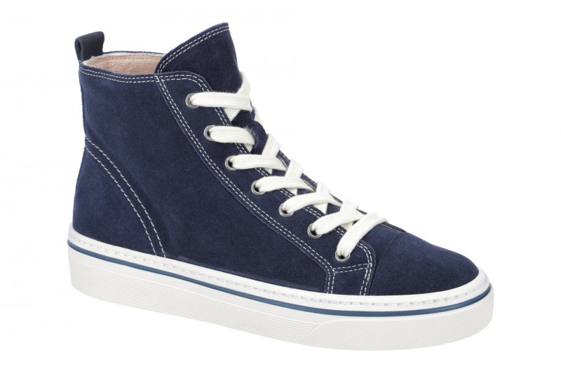 Gabor Mid Sneakers Stiefelette blau Velour 43.160.16