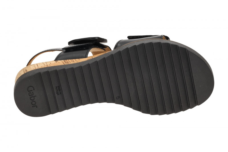 Gabor Comfort Keil Sandale schwarz Nappa 82.752.57