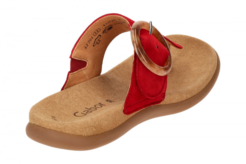 Gabor Zehentrenner Pantolette rot 63.701.15