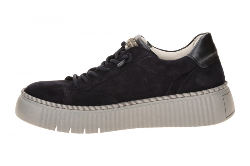 Gabor Schuhe blau Plateau Sneakers Strass-Schmuck 73.243.16