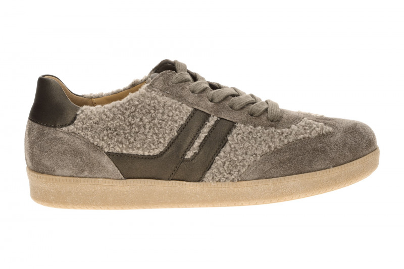 Gabor Schuhe Retro-Sneakers taupe grau Fell 6011.01.009