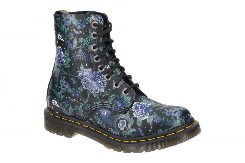 Dr Martens Pascal Stiefel schwarz Floral Damen 1460