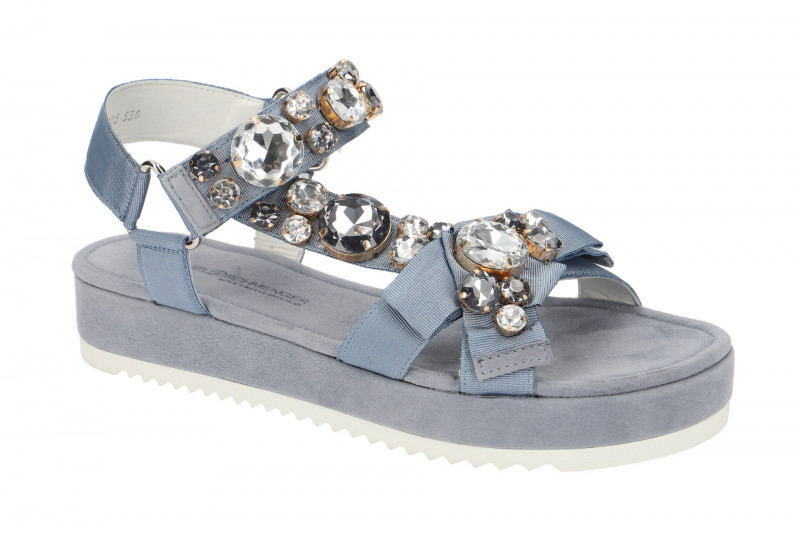 K&amp;S Neo Sandale hell-blau Glitzersteine 25530