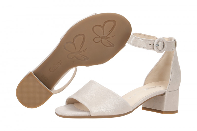 Gabor Comfort Sandalette grau muschel metallic 62.902.14
