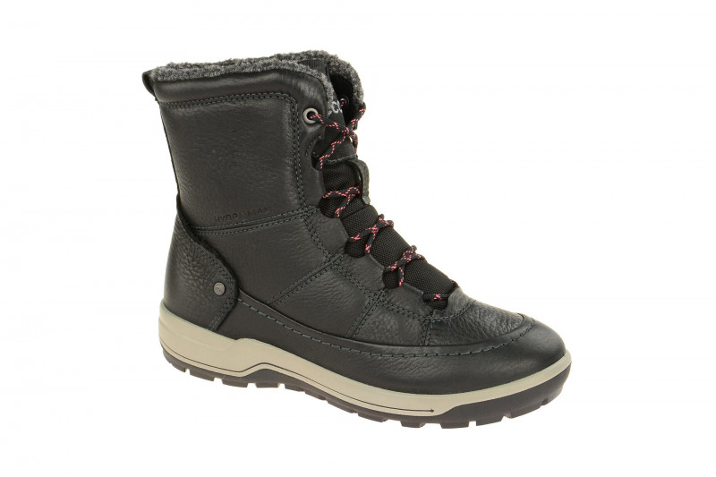 Ecco Trace Winter Schnür Stiefel schwarz