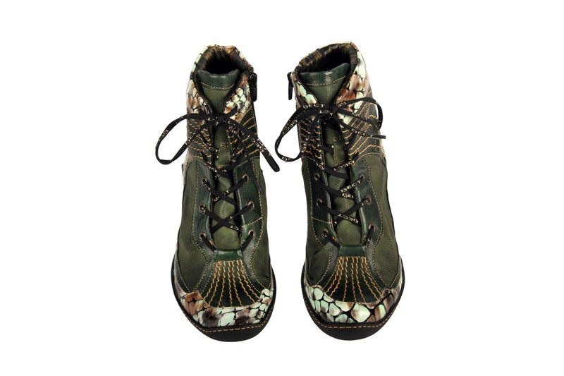 Eject Multy Stiefelette grün schwarz E-12660-V1