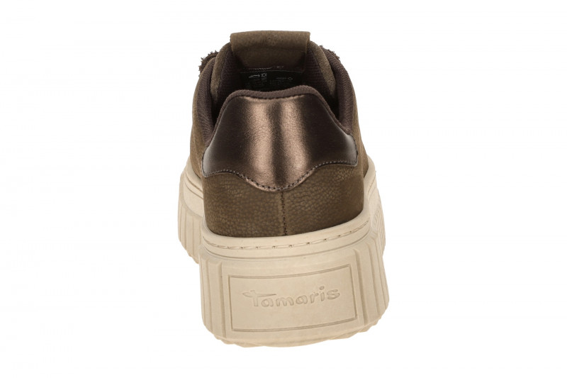 Tamaris Schuhe Plateau Sneaker braun mocca Nubuck 23702