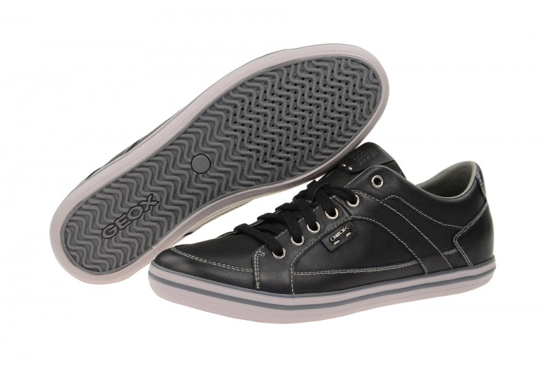 Geox Box Schuhe schwarz Leder U44R3D