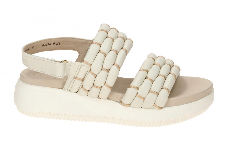 Paul Green Plateau Sandale cream-weiß Klett 6165