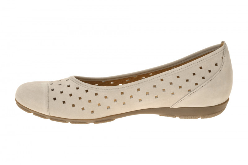 Gabor Schuhe Ballerina beige gelocht 84.169.12