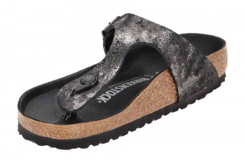 Birkenstock Gizeh BS Pantolette schwarz metallic 1019408