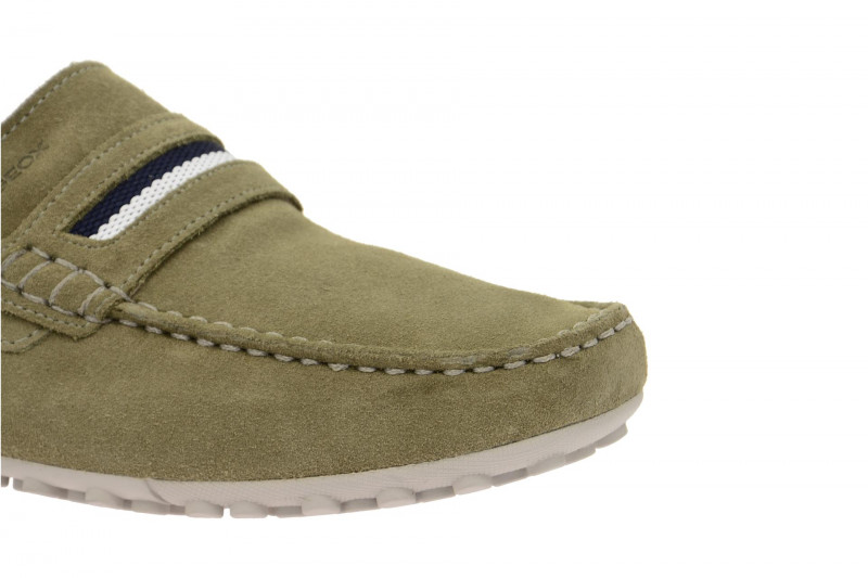 Geox Respira Snake Moc A Slipper in grün Herren Mokassin