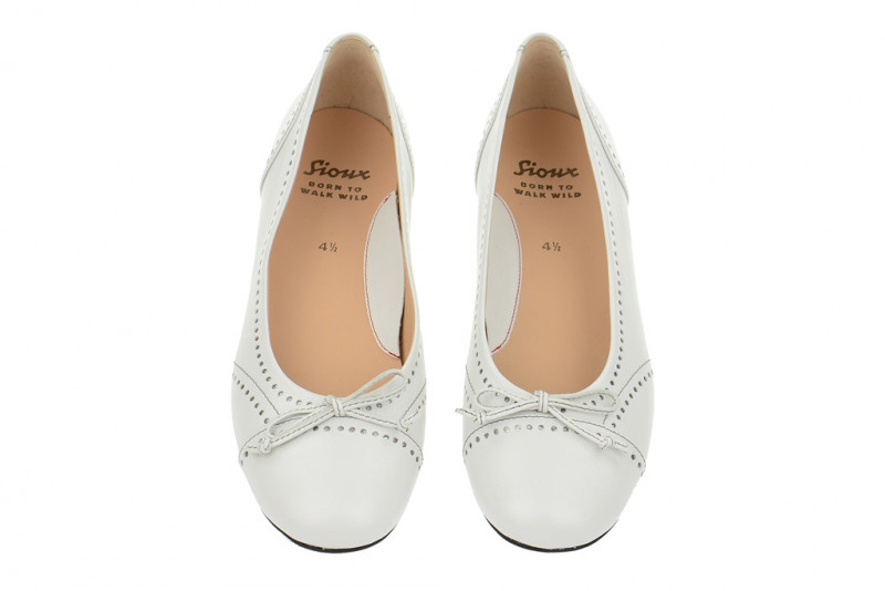 Sioux Maura Ballerinas weiß silber - 52881