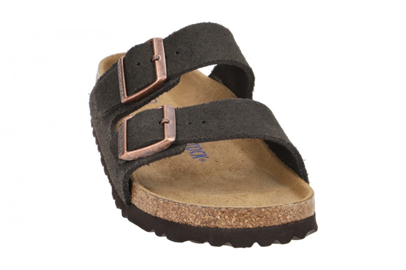 Birkenstock Arizona BS Pantolette dunkelbraun Schmal 951313