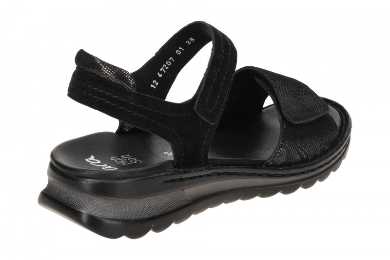 ara Tampa Sandale schwarz Glitzer gepunktet 12-47207
