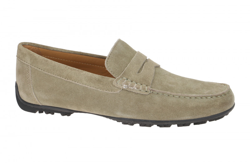 Geox Kosmopolis Mokassin Schuhe grau Velour U35CFB