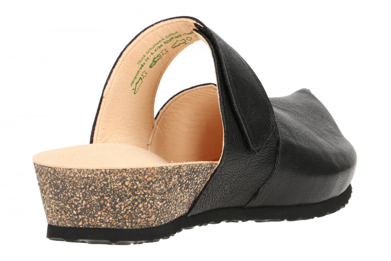 Think Kessy Pantolette schwarz Glattleder Clogs