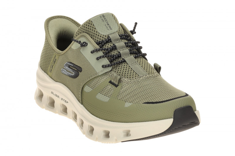 Skechers Glide Step Schuhe grün olive SLIP-INS 232930