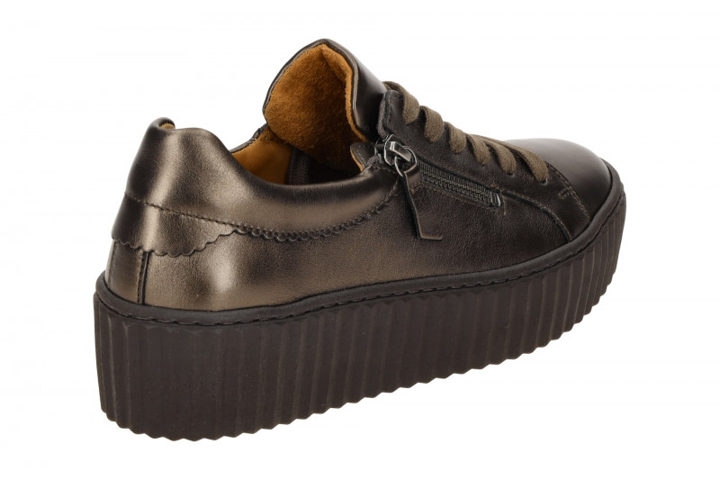 Gabor Schuhe bronce braun metallic Plateau Sneakers 53.200.68