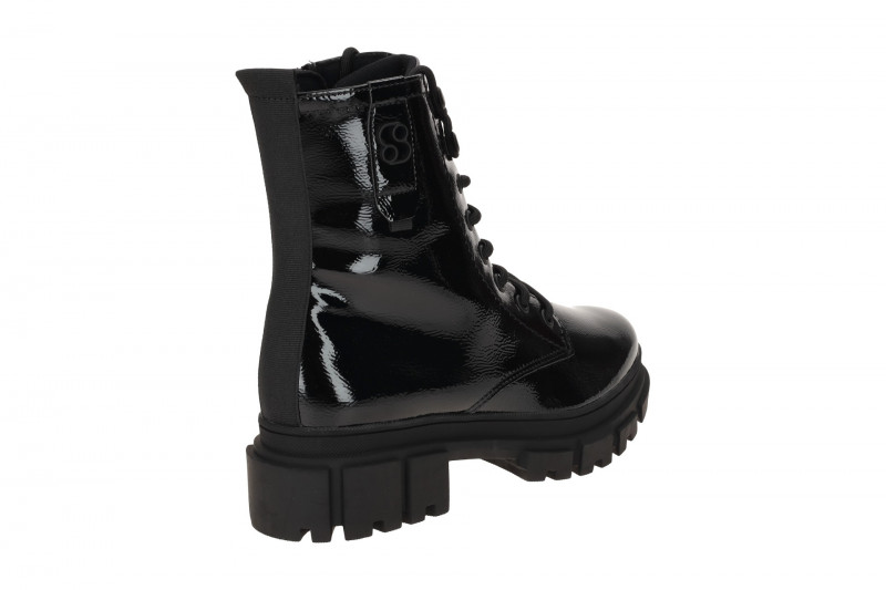 s.Oliver Stiefeletten Damen schwarz Lace Up Boots Lack 5-25214