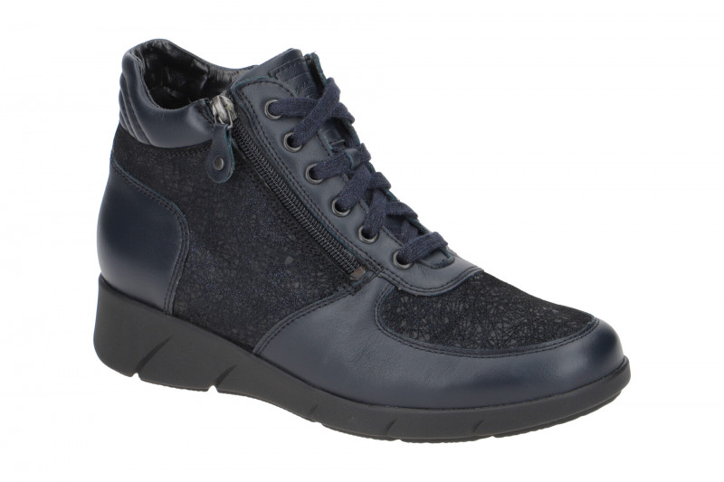 Waldläufer Kaina Warmfutter Stiefeletten blau K-Weite