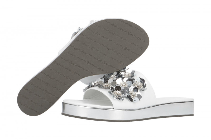 K&S Neo Pantolette weiß silber 71-25460-327