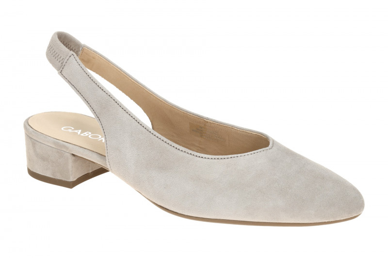 Gabor Sling Pumps grau puder Velour 81.520.12