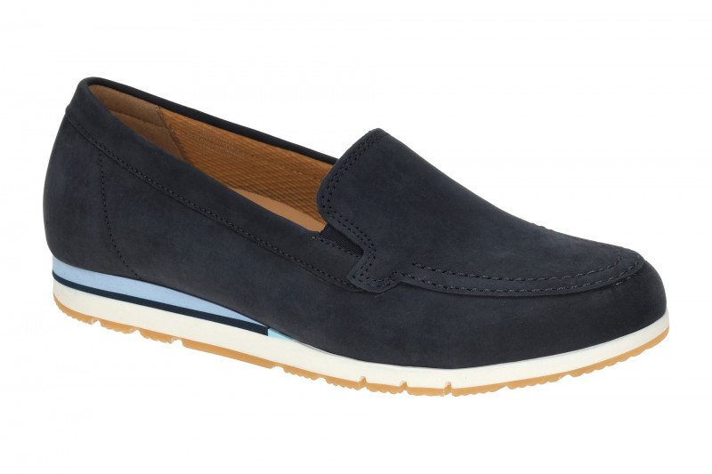Gabor Slipper Schuhe blau Nubuck 82.414.36