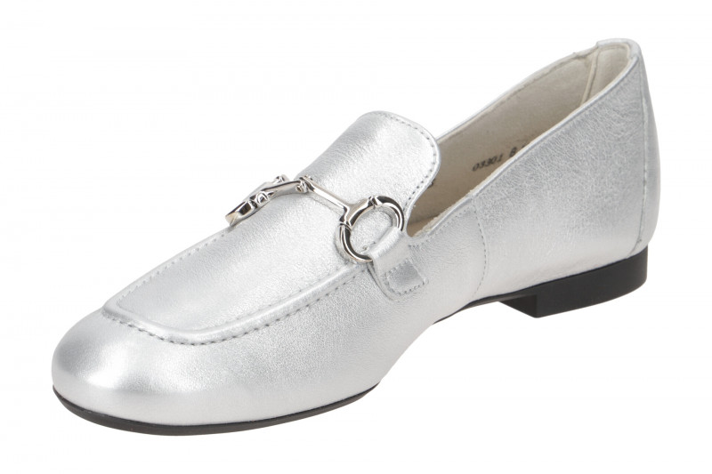 Paul Green Schuhe Loafer grau platin Nappa 2596