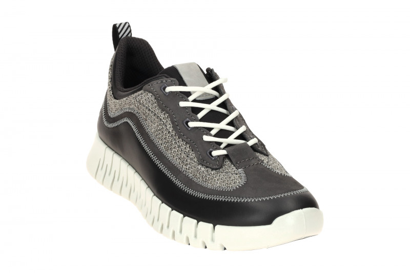 Ecco Gruuv Schuhe schwarz grau Sneakers 525294