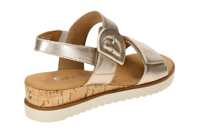 Gabor Comfort Keil Sandale puder beige metallic 62.752.83