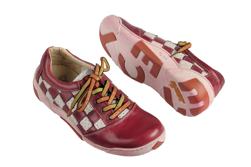 Eject Ice Schuhe rot weiß Karo 13527