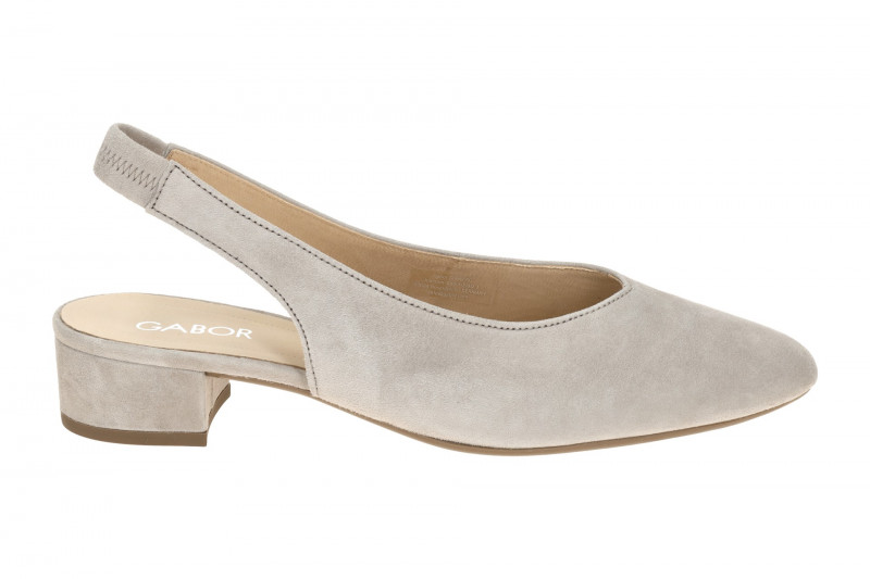 Gabor Sling Pumps grau puder Velour 81.520.12
