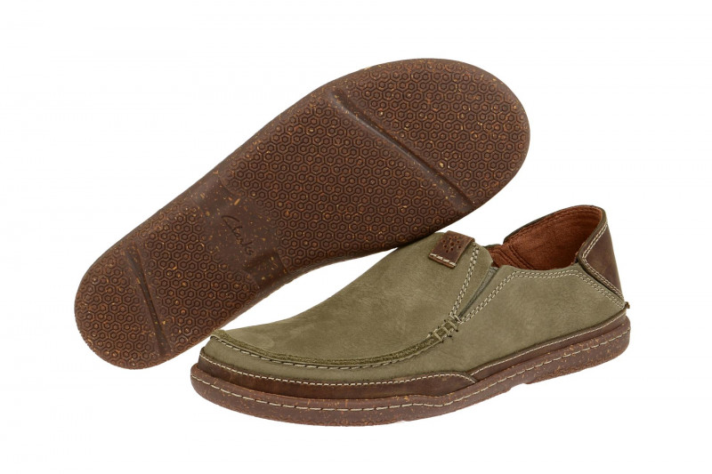 Clarks Trapell Form Schuhe grün olive